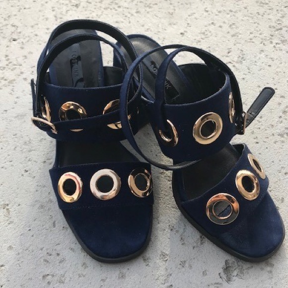 Lost Ink navy sandals - Picture 1 of 5